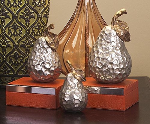 Gold and Silver Pears, Set of 3