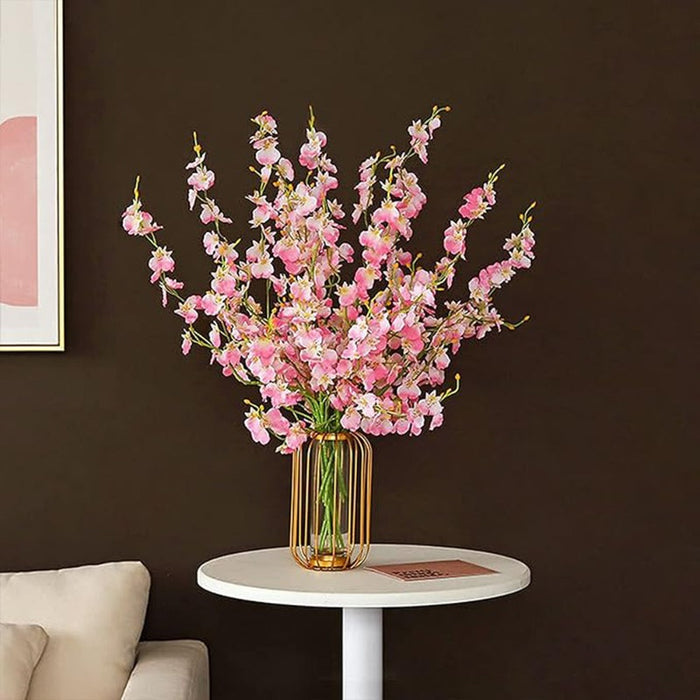 Golden Radiance Metallic Mesh Vase