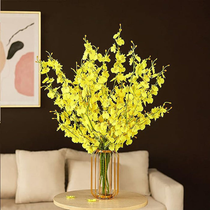 Golden Radiance Metallic Mesh Vase