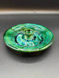 Green-Blue Studio Pottery Incense Burner