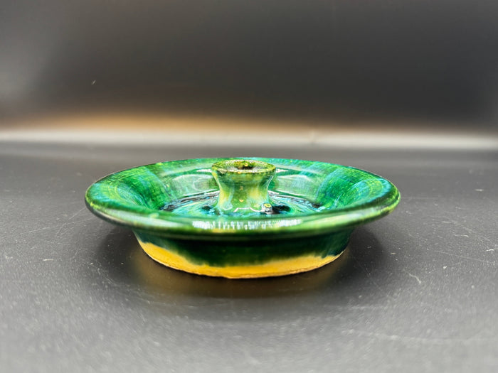 Green-Blue Studio Pottery Incense Burner