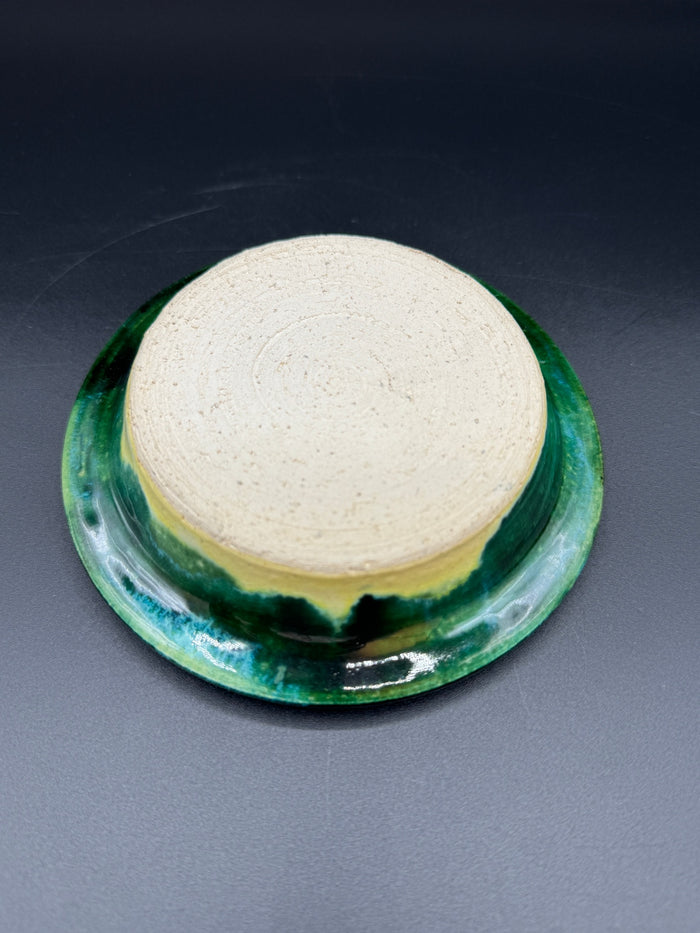 Green-Blue Studio Pottery Incense Burner