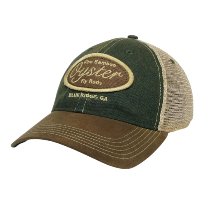 Green/brown Legacy Old Favorite Trucker Hat with Oyster patch