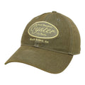 Gray cap with embroidered 'Oyster' logo on a white background