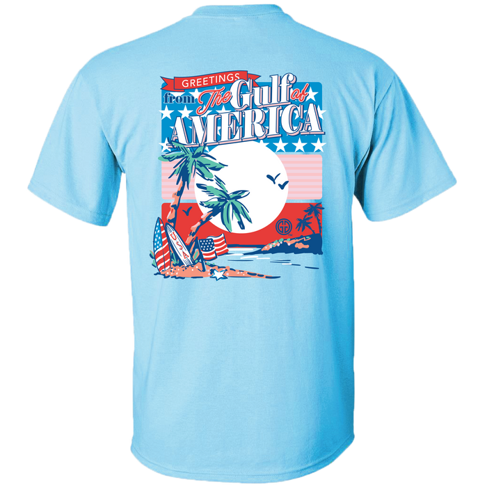 Gulf of America Summer Beach Short Sleeve Graphic Tee