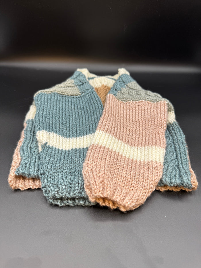Handmade Gray & Blue Baby Sweater