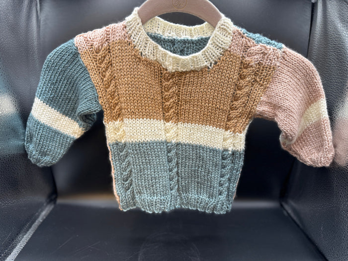 Handmade Gray & Blue Baby Sweater