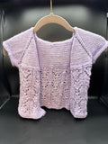 Handmade Lilac Baby Cardigan