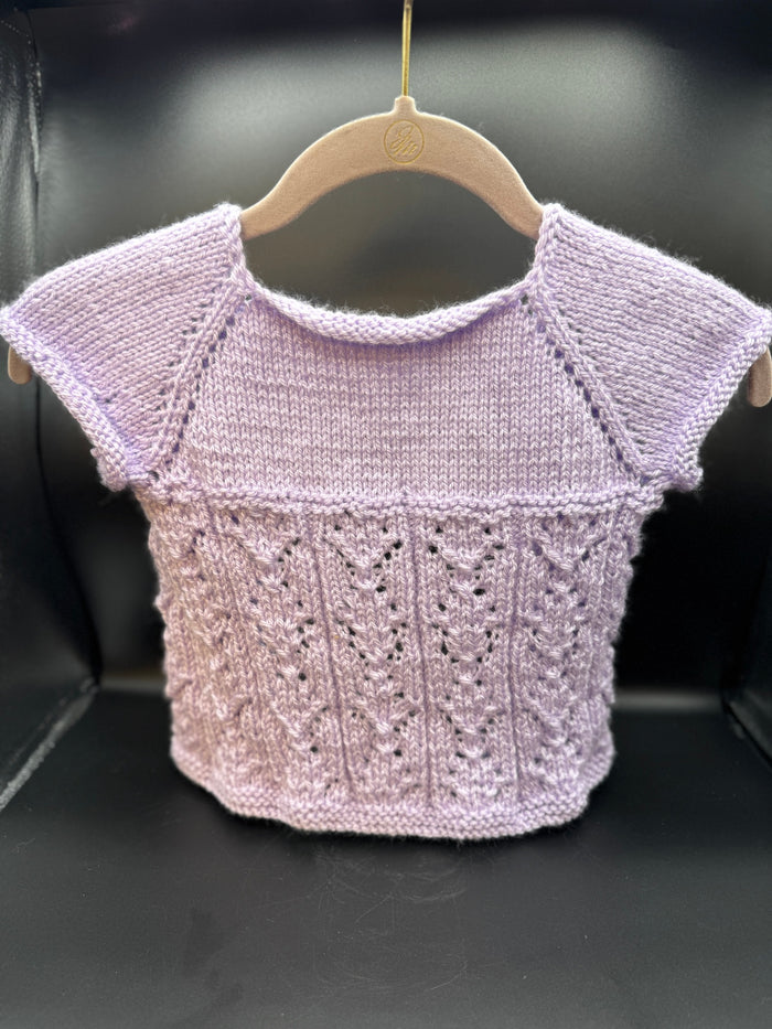 Handmade Lilac Baby Cardigan