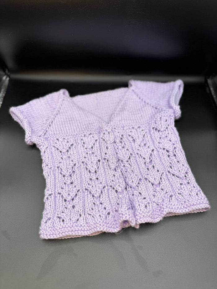 Handmade Lilac Baby Cardigan