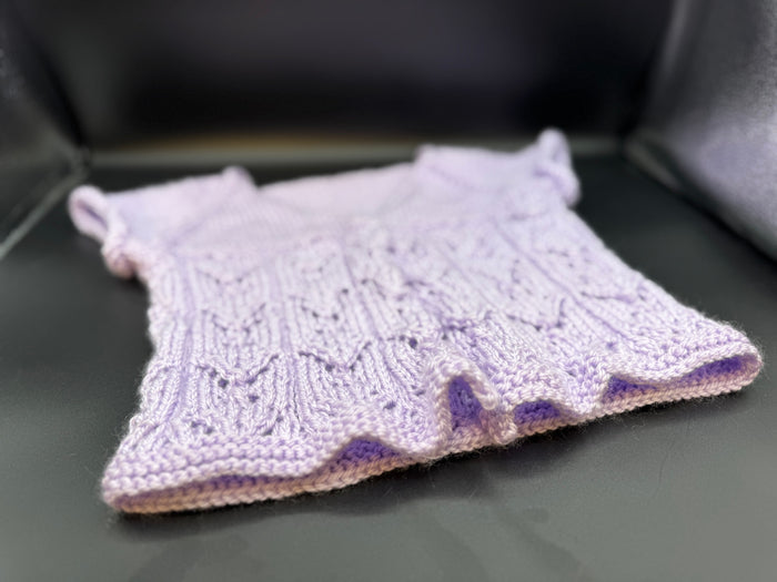 Handmade Lilac Baby Cardigan