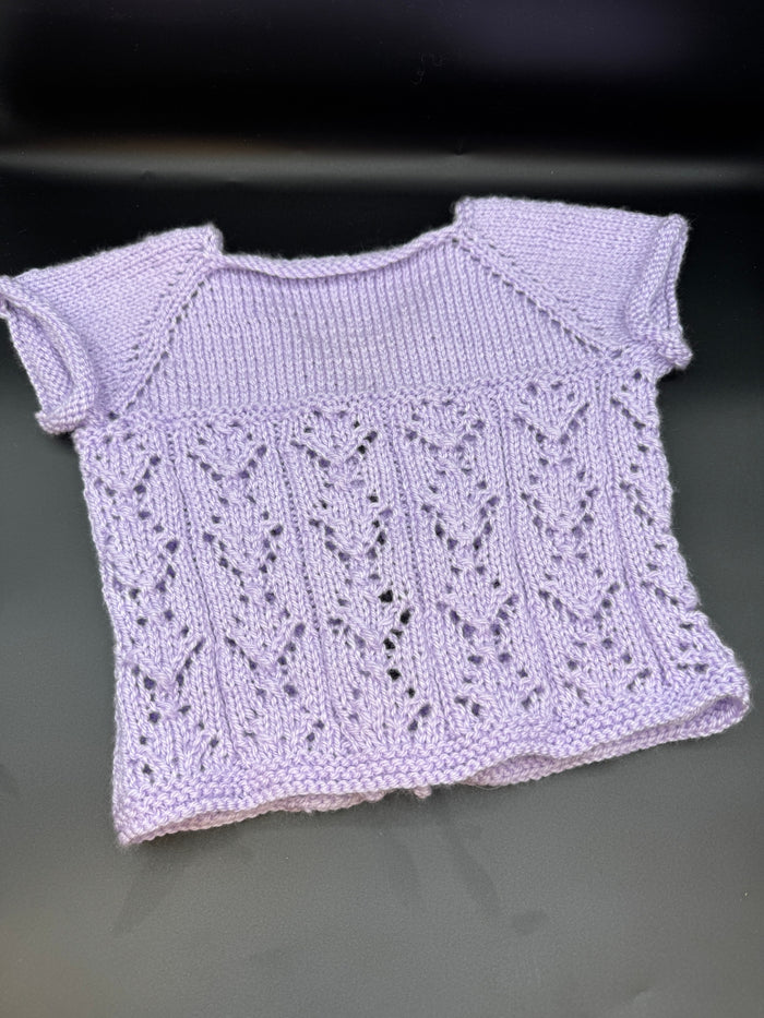 Handmade Lilac Baby Cardigan