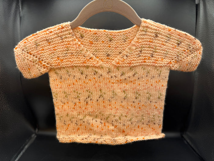 Handmade Peach Baby Sweater & Blanket S
