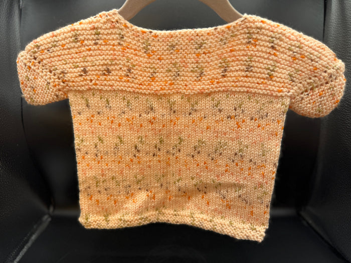 Handmade Peach Baby Sweater & Blanket S