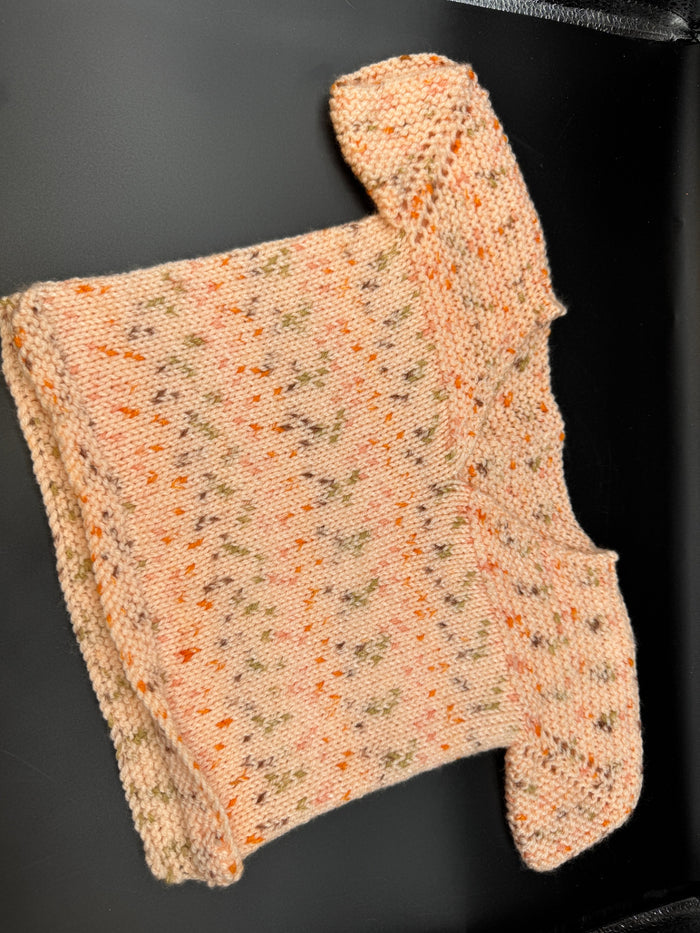 Handmade Peach Baby Sweater & Blanket S