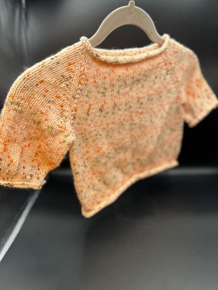 Handmade Peach Baby Sweater & Blanket Set L