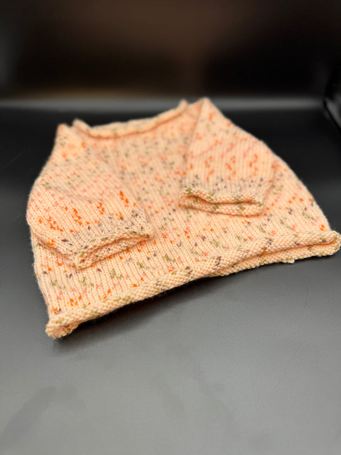 Handmade Peach Baby Sweater & Blanket Set L