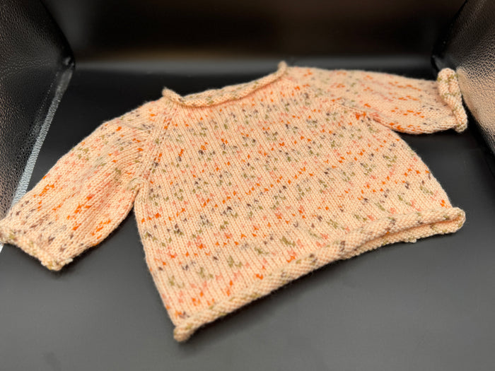 Handmade Peach Baby Sweater & Blanket Set L