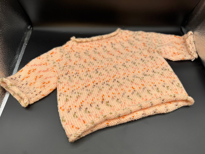 Handmade Peach Baby Sweater & Blanket Set L