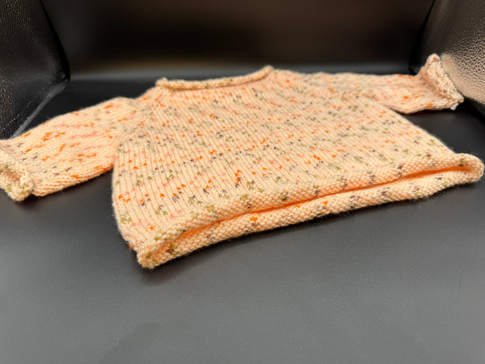 Handmade Peach Baby Sweater & Blanket Set L