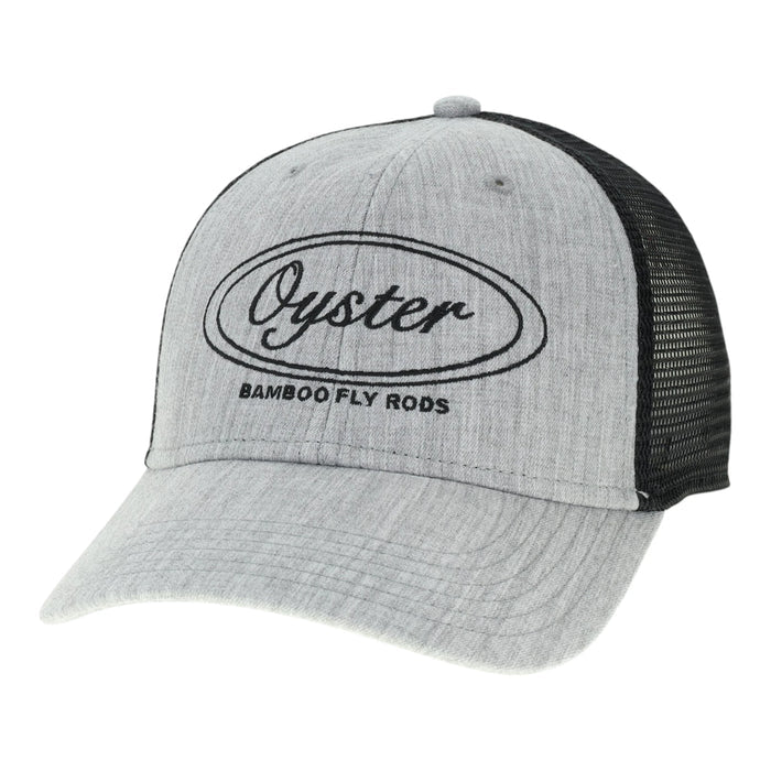 Heather grey Legacy Lo-Pro Trucker Hat with Oyster logo Embroidery