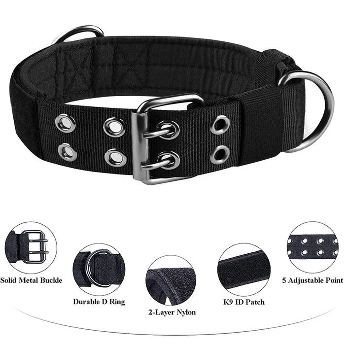 Heavy Duty Dog Collar: Tactical Nylon with Quick Release