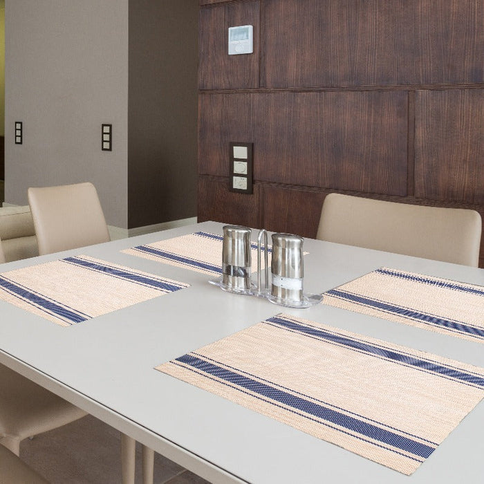 Hestia Grey Table Mats Set | 6 Pcs Tablemat The June Shop