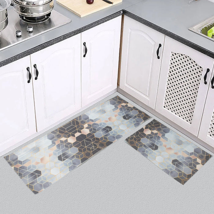 Honeycomb Glow Kitchen Mat (Set of 2)