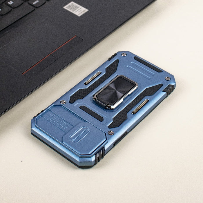 Hybrid Armour iPhone 13 Pro Cover | Camera Slider & Kickstand iPhone 13 Pro The June Shop Sky Blue
