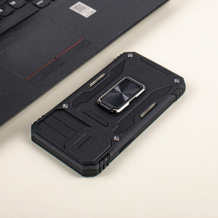 Hybrid Armour iPhone 13 Pro Cover | Camera Slider & Kickstand iPhone 13 Pro The June Shop Pitch Black