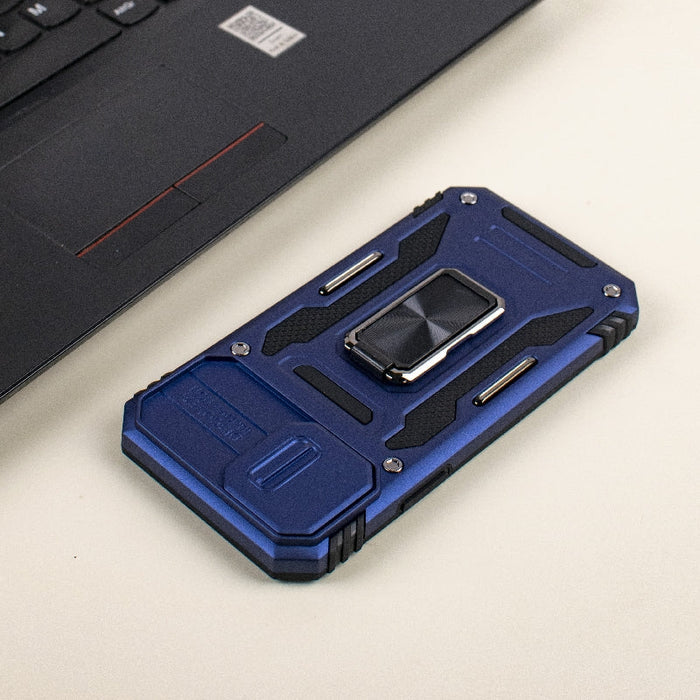 Hybrid Armour iPhone 14 Pro Cover | Camera Slider & Kickstand iPhone 14 Pro Max The June Shop Navy Blue