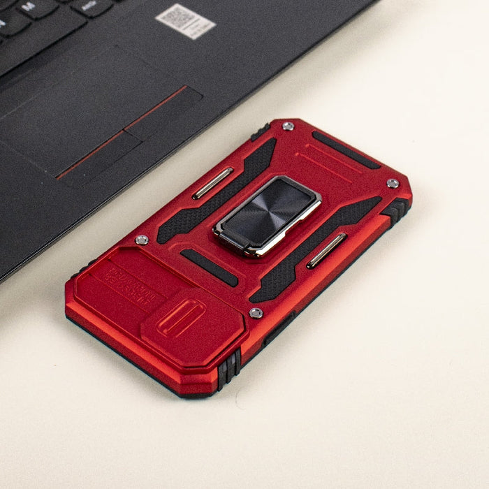 Hybrid Armour iPhone 14 Pro Cover | Camera Slider & Kickstand iPhone 14 Pro Max The June Shop Tangy Red