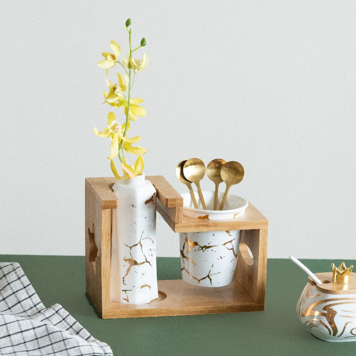 Idyllic Cutlery Stand & Vase With Spoon Set Cutlery Stand June Trading