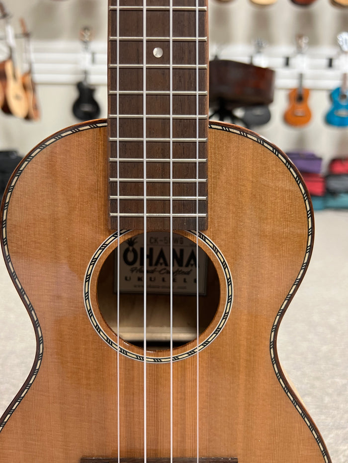 OHANA CK-50WG Concert Ukulele - Solid Cedar/Willow Wood - Aloha City Ukes