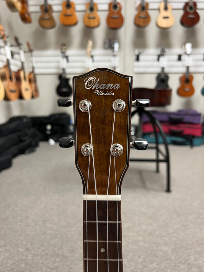 OHANA CK-50WG Concert Ukulele - Solid Cedar/Willow Wood - Aloha City Ukes