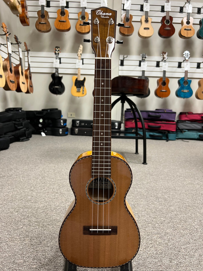 OHANA CK-50WG Concert Ukulele - Solid Cedar/Willow Wood - Aloha City Ukes