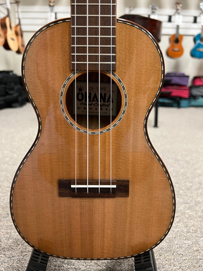 OHANA CK-50WG Concert Ukulele - Solid Cedar/Willow Wood - Aloha City Ukes