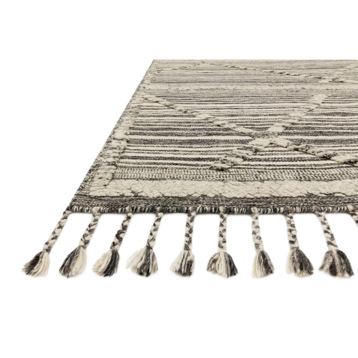 Rugs by Roo Loloi Iman Ivory Charcoal Area Rug in size 2' 0" x 3' 0"