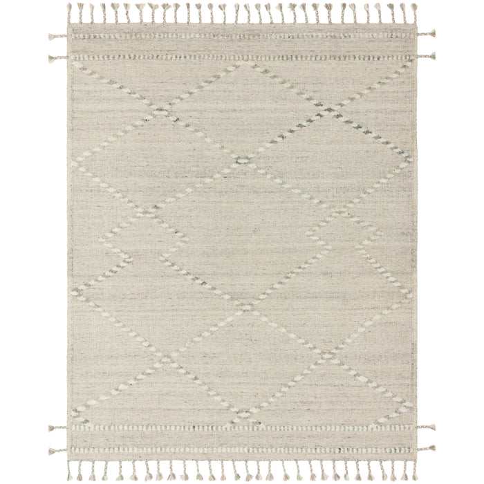Rugs by Roo Loloi Iman Ivory Lt. Grey Area Rug in size 18" x 18" Sample