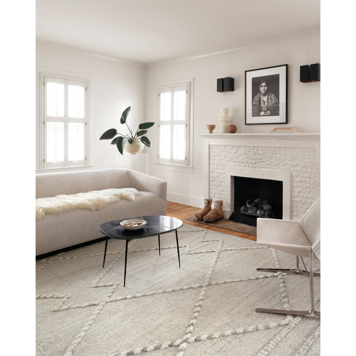 Rugs by Roo Loloi Iman Ivory Lt. Grey Area Rug in size 2' 0" x 3' 0"
