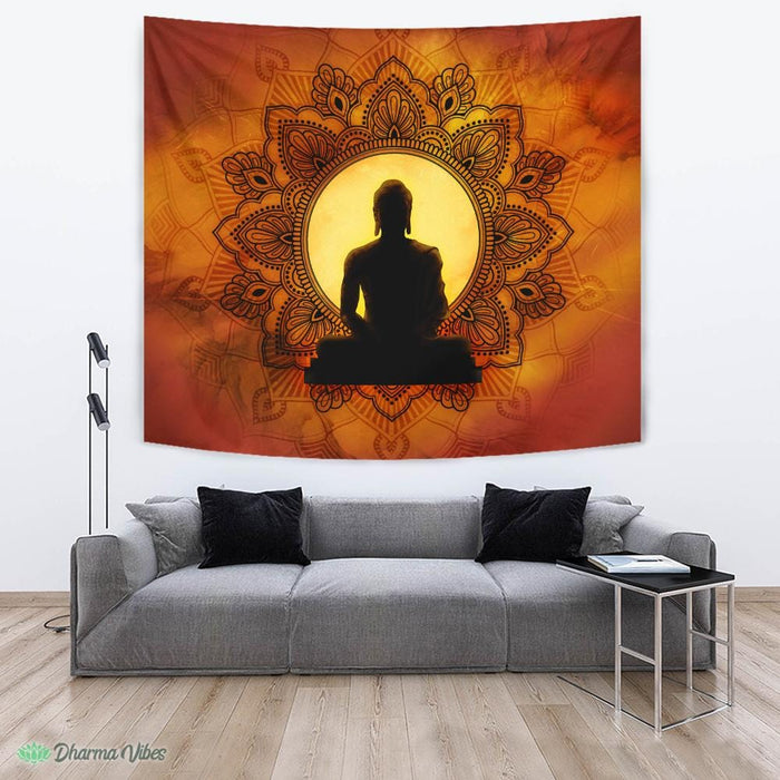Incandescent Buddha by McAshe Tapestry