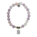Initially Your's Mauve Jade Stone Bracelet with Letter Y Sterling Silver Charm