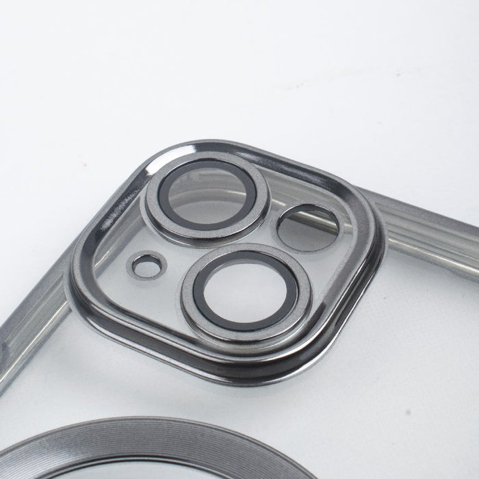 iPhone 15 Plus Magsafe Metallic Case With Camera Lens Protector