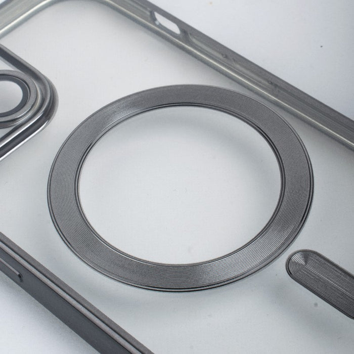 iPhone 15 Plus Magsafe Metallic Case With Camera Lens Protector