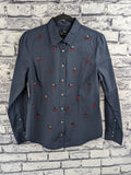 J. Crew Cherry Button Up Blouse