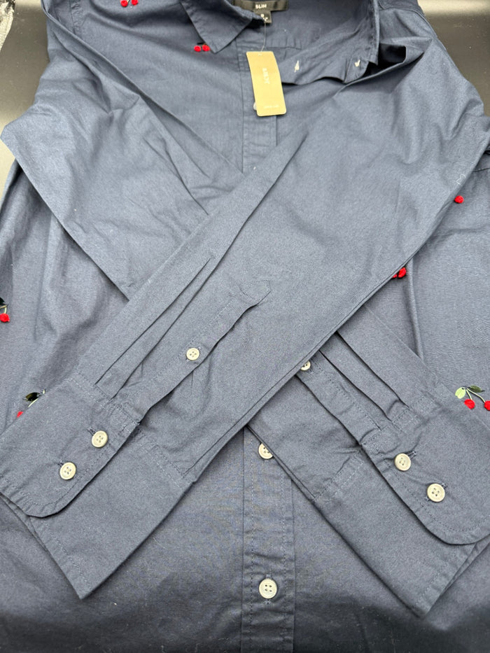 J. Crew Cherry Button Up Blouse