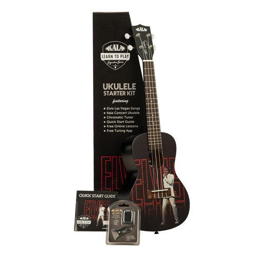 KALA Elvis Viva Las Vegas Concert Ukulele Starter Kit - Limited Edition