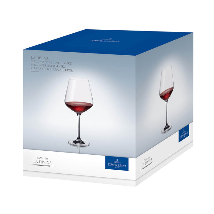 La Divina Burgundy Goblet, Set of 4 pieces
