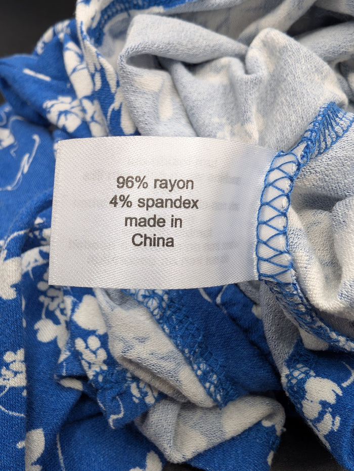 Lane Bryant Blue & White Floral Top