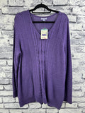 Laura Scott V-Neck Cable Sweater